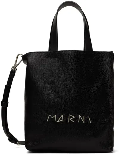 Marni Black Museo Soft Mini Tote In 00n99 Black