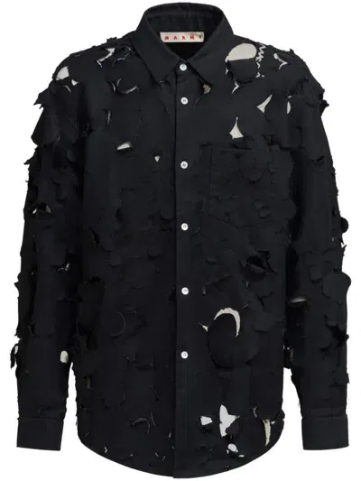 Marni Black Perforated Shirt