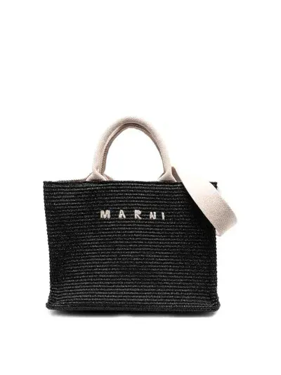 Marni Tote Bag With Logo In Black