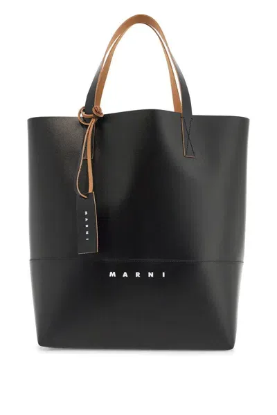 Marni Borsa Tote Con Stampa Logo In Black