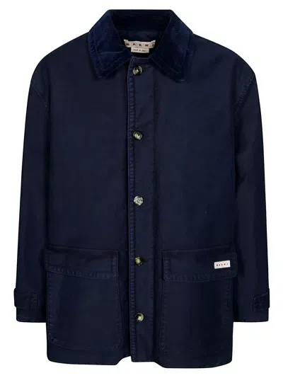 Marni Cappotto Monopetto In Blue