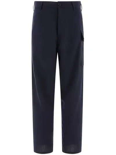 Marni Cargo-pocket Wool Trousers In Blue