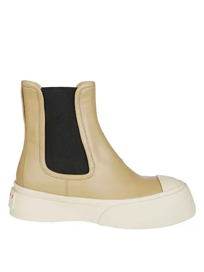 Marni Pablo Chelsea Boot In Beige