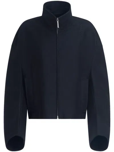 Marni Cotton Bomber Jacket In Black