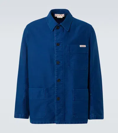 Marni Chore Jacket Royal In Blue