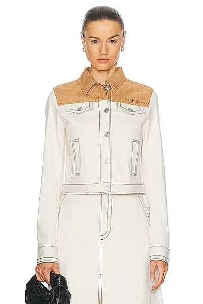 Marni Logo-print Two-tone Jacket In White