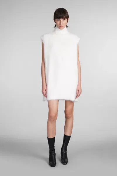 Marni Eyelash Mohair Blend Sweater Dress In Beige