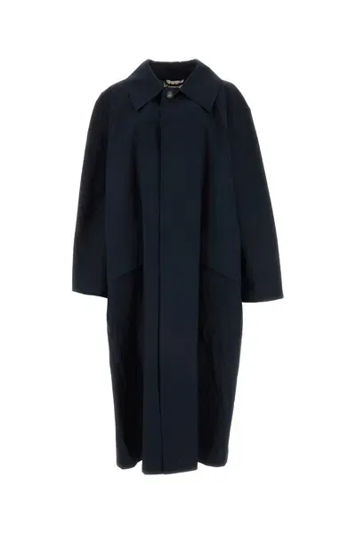 Marni Logo Embroidered Duster Coat In Blue