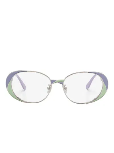 Marni Eyewear Oval-frame Glasses In Purple