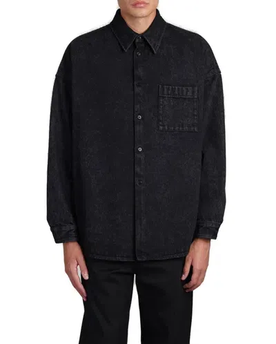 Marni Faded Denim Shirt In Black