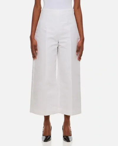 Marni Flared Capri Pant In White