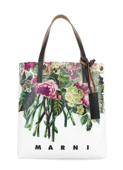 Marni Floral-print Tote Bag In Multi