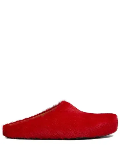 Marni Red Fussbett Sabot Loafers