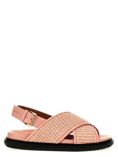 Marni 'fussbet' Sandals In Pink