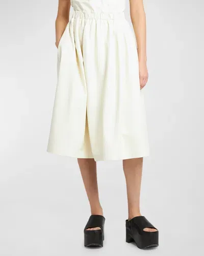 Marni Elasticated-waist Midi Skirt In Ivory