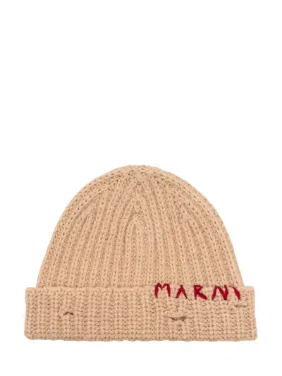 Marni Hat With Logo In 00w32