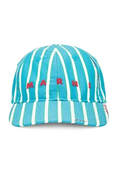 Marni Baseball Hat In Stripped