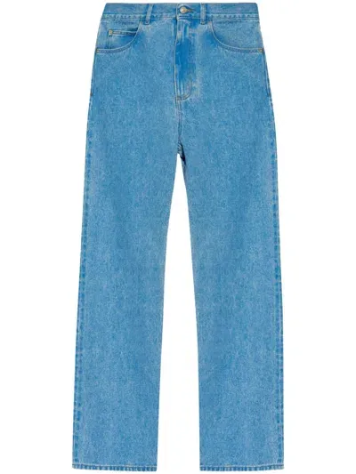 Marni Carrot Jeans In Cobalt Blue Organic Denim