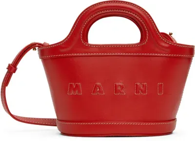 Marni Kids Red Tropicalia Bag In 00r13