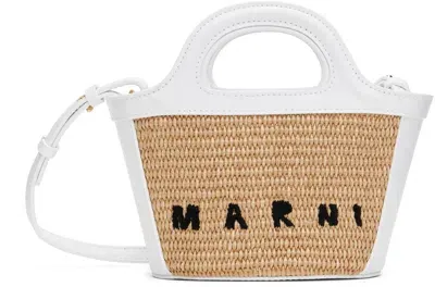 Marni Kids White & Beige Tropicalia Bag In Z0t01