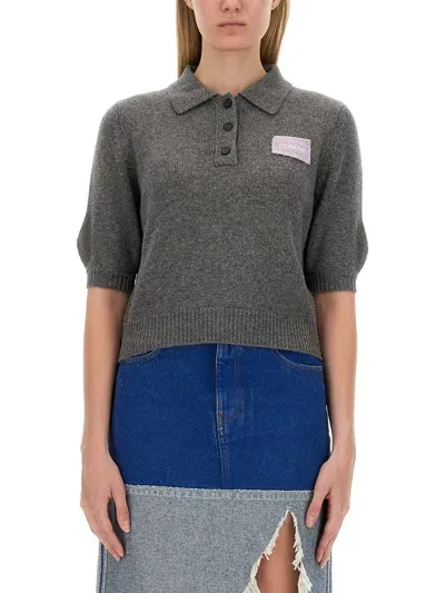 Marni Knitted Polo. In Grey