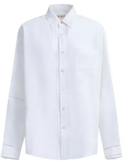 Marni Lace-embroidered Shirt In White