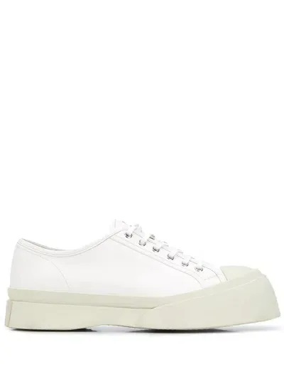 Marni Lace Up Sneakers In White