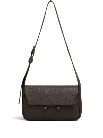 Marni Leather Shoulder Bag In Brown