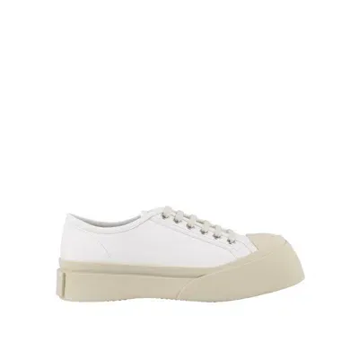 Marni Leather Sneakers In White