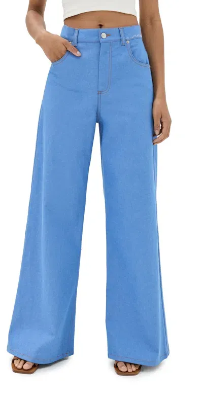 Marni Lightweight Stretch Denim Trousers Azure In Blue