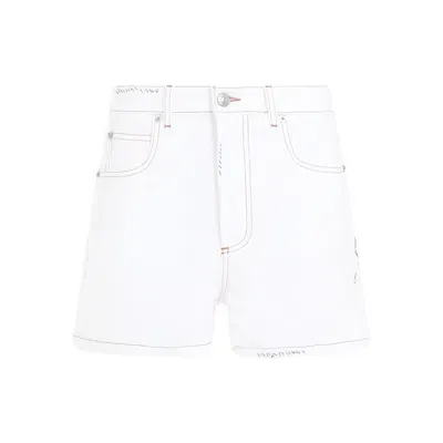 Marni Lily White Cotton Short 5-pockets Trousers