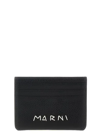 Marni Logo Card Holder In Black