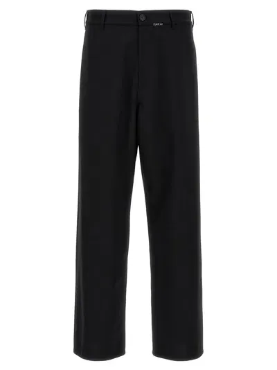 Marni Logo Embroidery Pants In Black