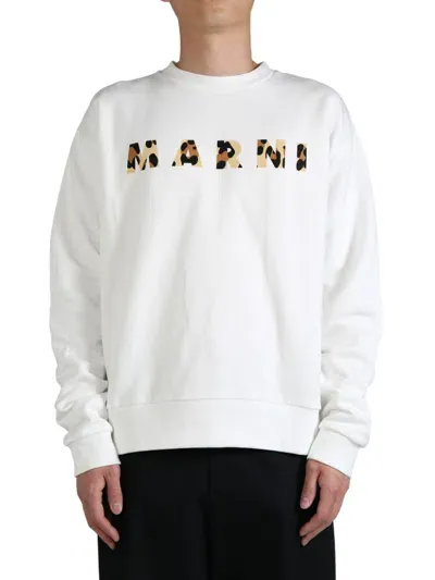 Marni Logo-print Sweatshirt In White