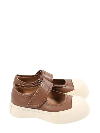 Marni Mary Jane Ballerinas In Brown