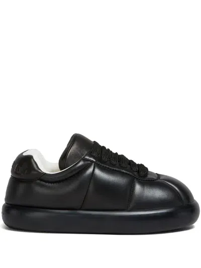 Marni Men's Bigfoot 2.0 Leather Sneakers In Black