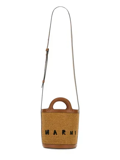 Marni Micro Tropicalia Bag In Beige