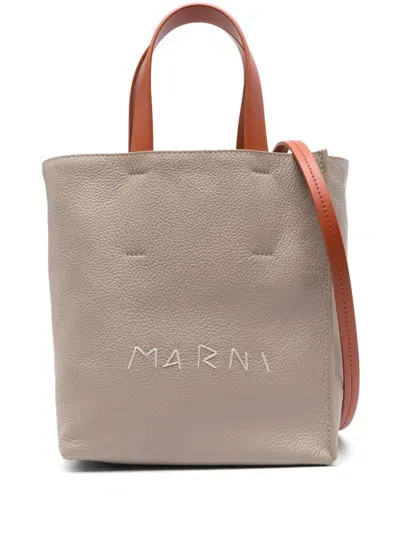 Marni Mini Museo Shoulder Bag In Brown