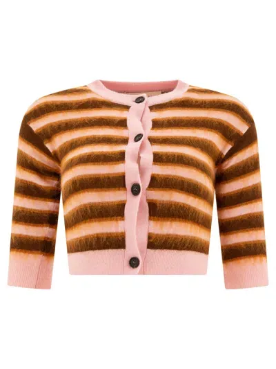 Marni Mohair Cardigan Knitwear In Pink