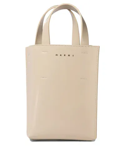 Marni Museo Nano Handbags In Beige