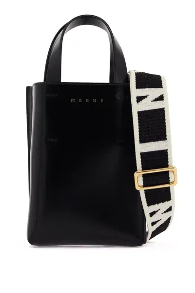 Marni Nano Museo Tote Bag In 黑色的