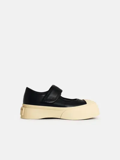 Marni 'pablo' Black Leather Sneakers