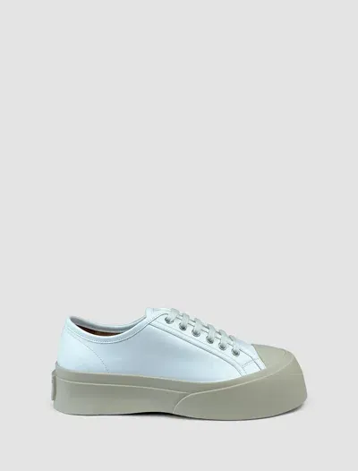 Marni Pablo Leather Sneakers In Lily White