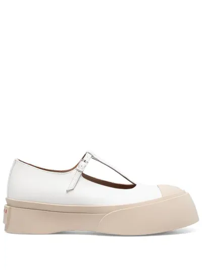 Marni Pablo Mary Jane Sneakers In White