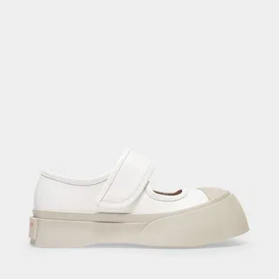 Marni Sneakers With Hook And Loop Closures In White