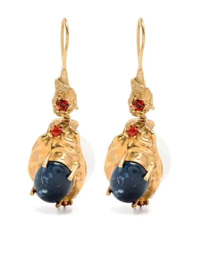 Marni Pearl-detail Drop Earrings In Gold