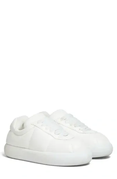 Marni Padded Leather Sneakers In Lily White