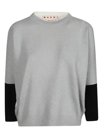 Marni Round Neck Sweater In Grey