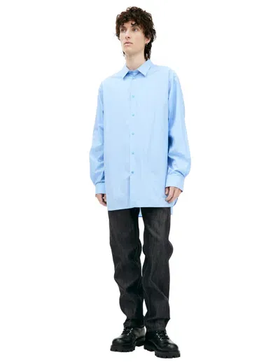 Marni Shirt With A Torn Collar In Blue