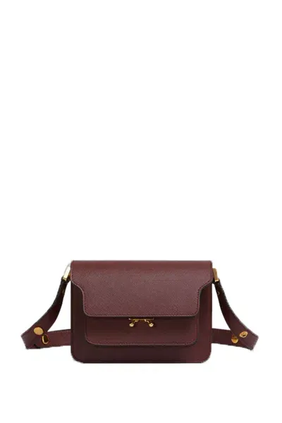 Marni Shoulder Bag In Bordeaux